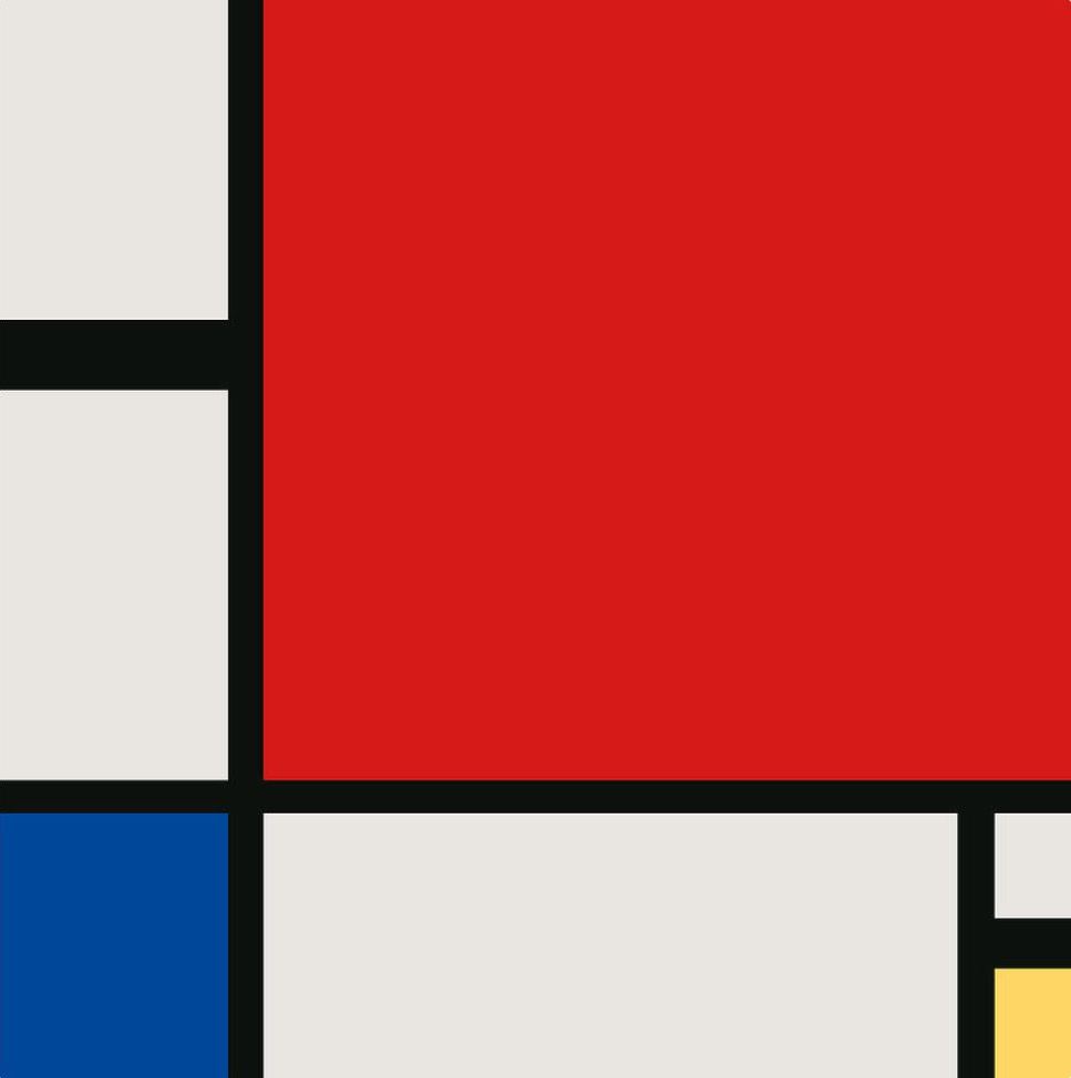 Composition II in Red, Blue and Yellow. Piet Mondrian